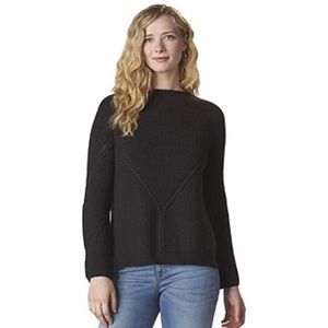 Ruby Finch Textured Mock Black Sweater NWT NIB